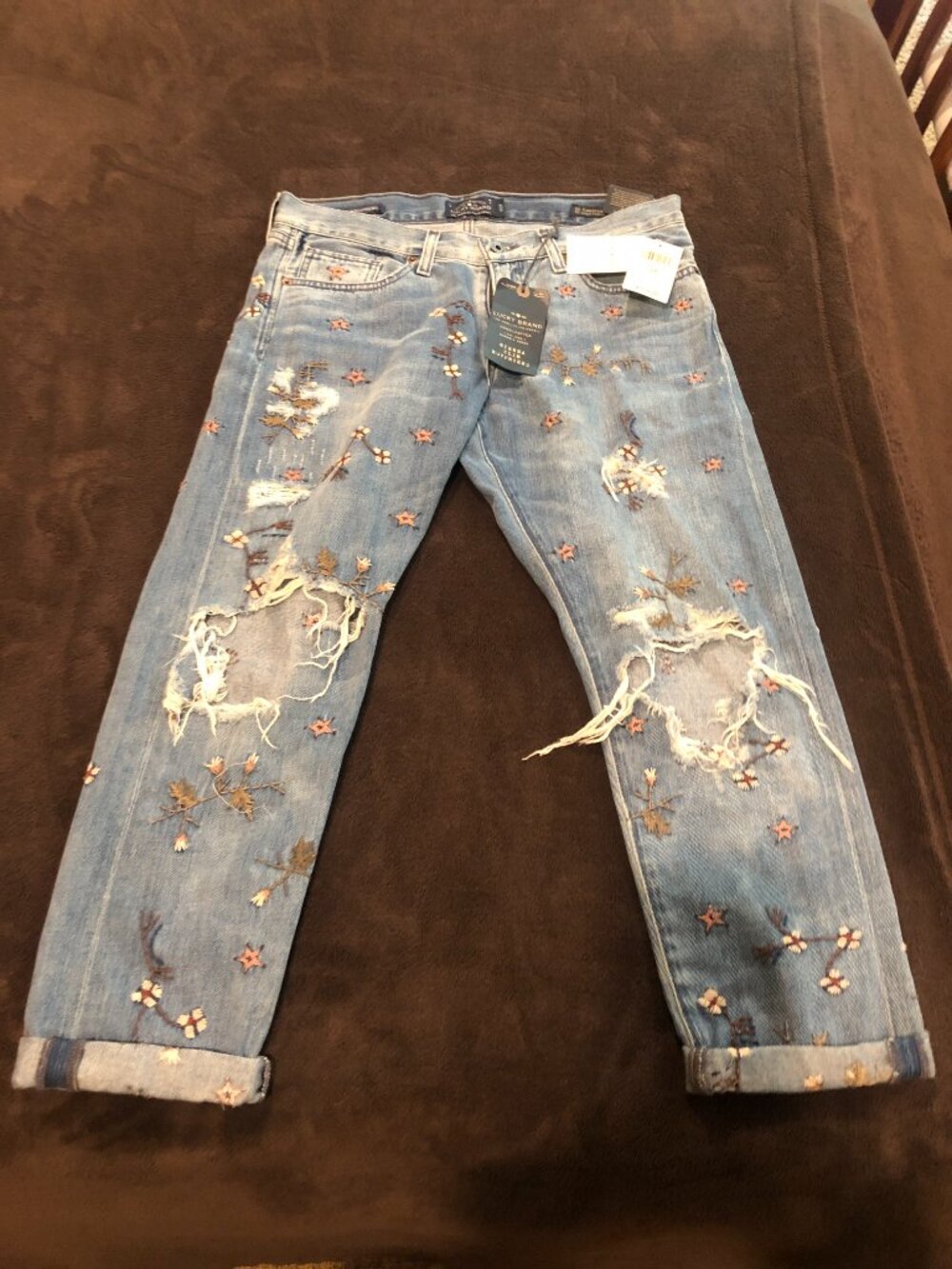 Lucky Brand Women's Sienna Slim Boyfriend Cropped Jenas, Size 6/28